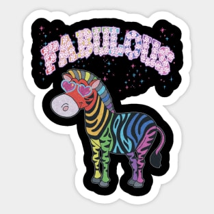 Fabulous rainbow zebra Sticker